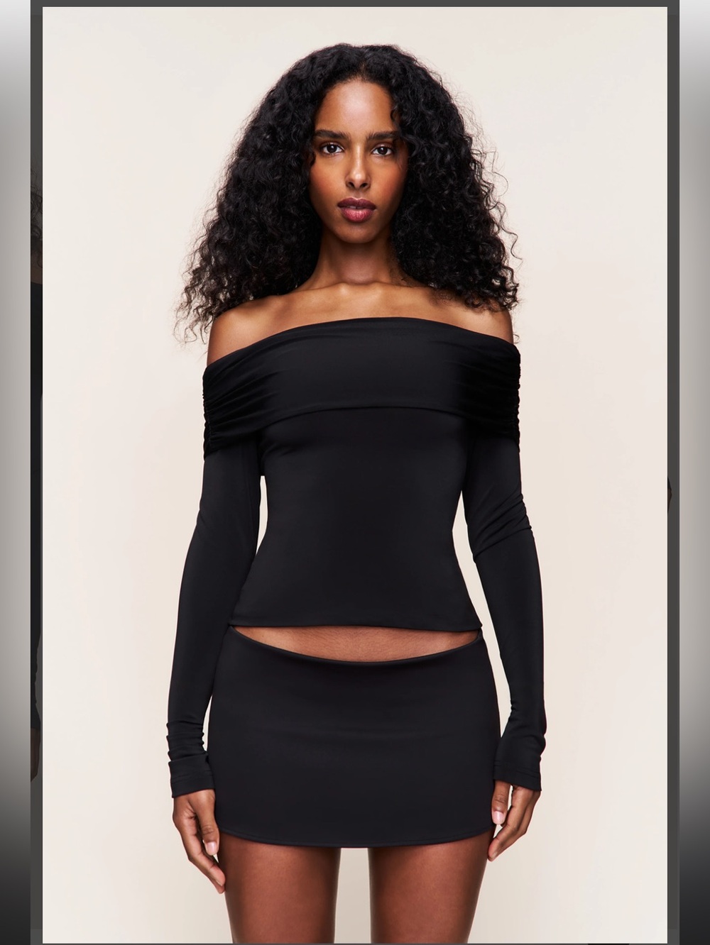 Danielle Guizio Off-Shoulder Black Aria Top size small $98